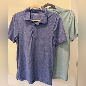 J. Crew Performance Polo - Blue and Light Teal